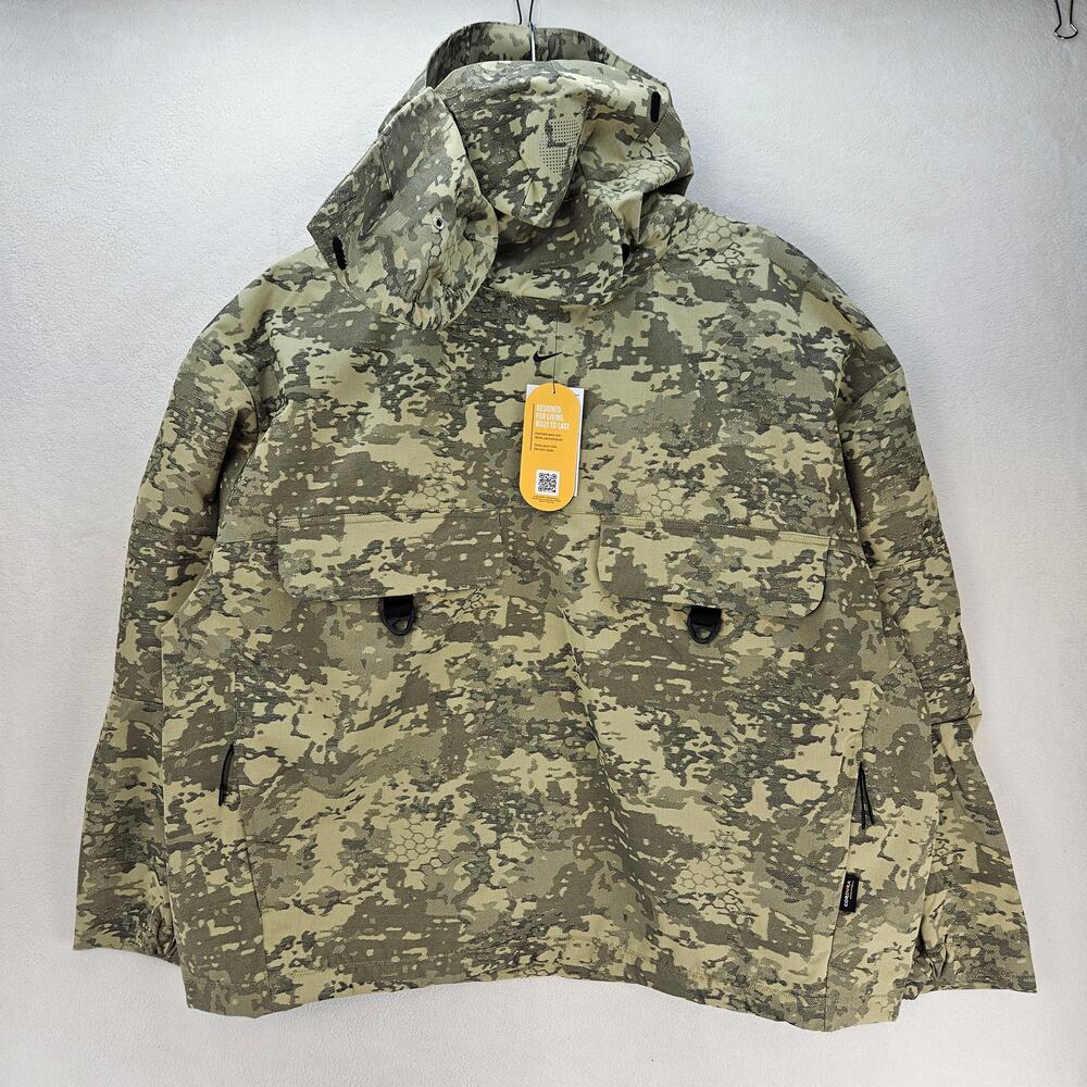 NIKE MEN'S LARGE TECH WOVEN CORDURA OLIVE CAMO JACKET IF8494-276 NWT